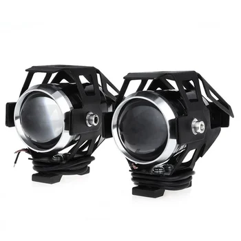 

2pcs U5 3000LM 125W Upper Low Beam Motorcycle Headlight LED Motorbike Spot Lamp BuyList (Color: Black)