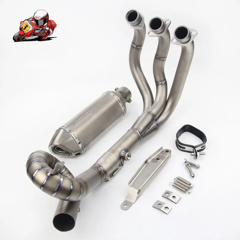 Motorcycle Full Exhaust System Slip on For MT09 2014-2018 FZ-09 Titanium alloy carbon fiber Muffler Pipe | Автомобили и мотоциклы