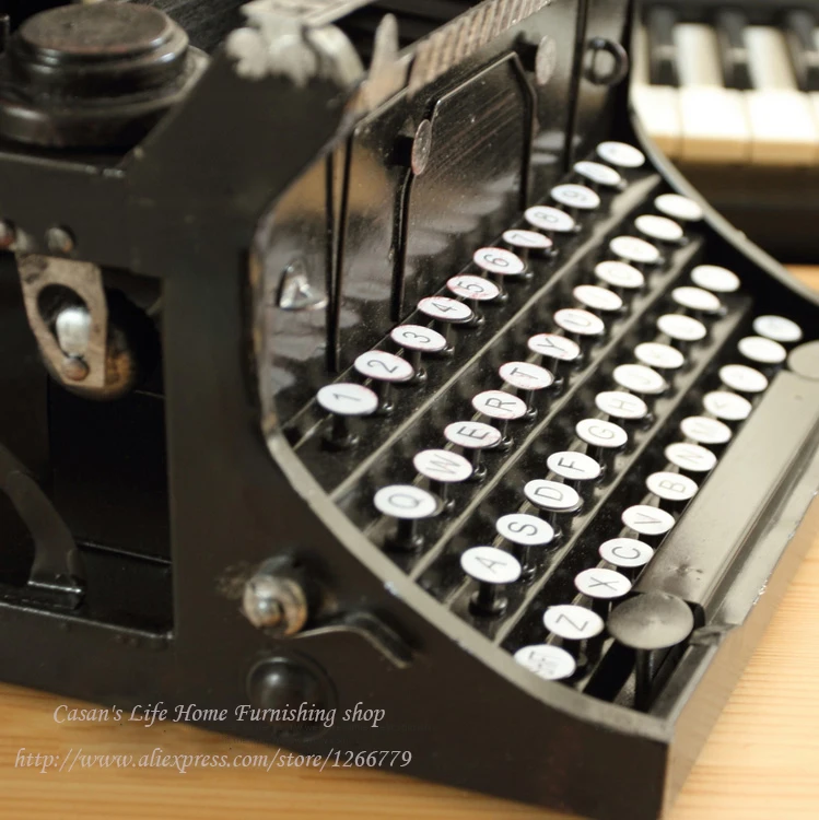US $36.99 Nostalgia Exquisite Retro Home Do Old Large Size Typewriter Tripod Camera Model Handmade Photo Props Iron Crafts