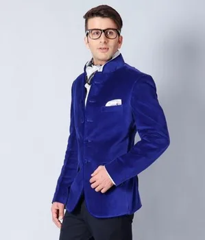 

Latest Coat Pant Designs Blue Velvet Blazer Groom Tuxedos Mens Wedding prom Party Suits(Jacket+Pants)Tailor Made Man Suit terno