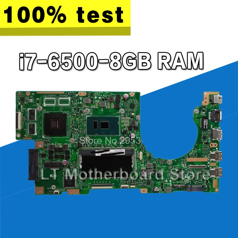 

K501UB Motherboard rev2.0 I7-6500-8G For ASUS A501U K501UX Laptop motherboard K501UB Mainboard K501UB Motherboard test OK