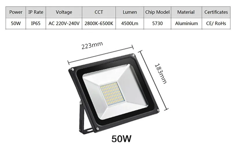 50W floodlight