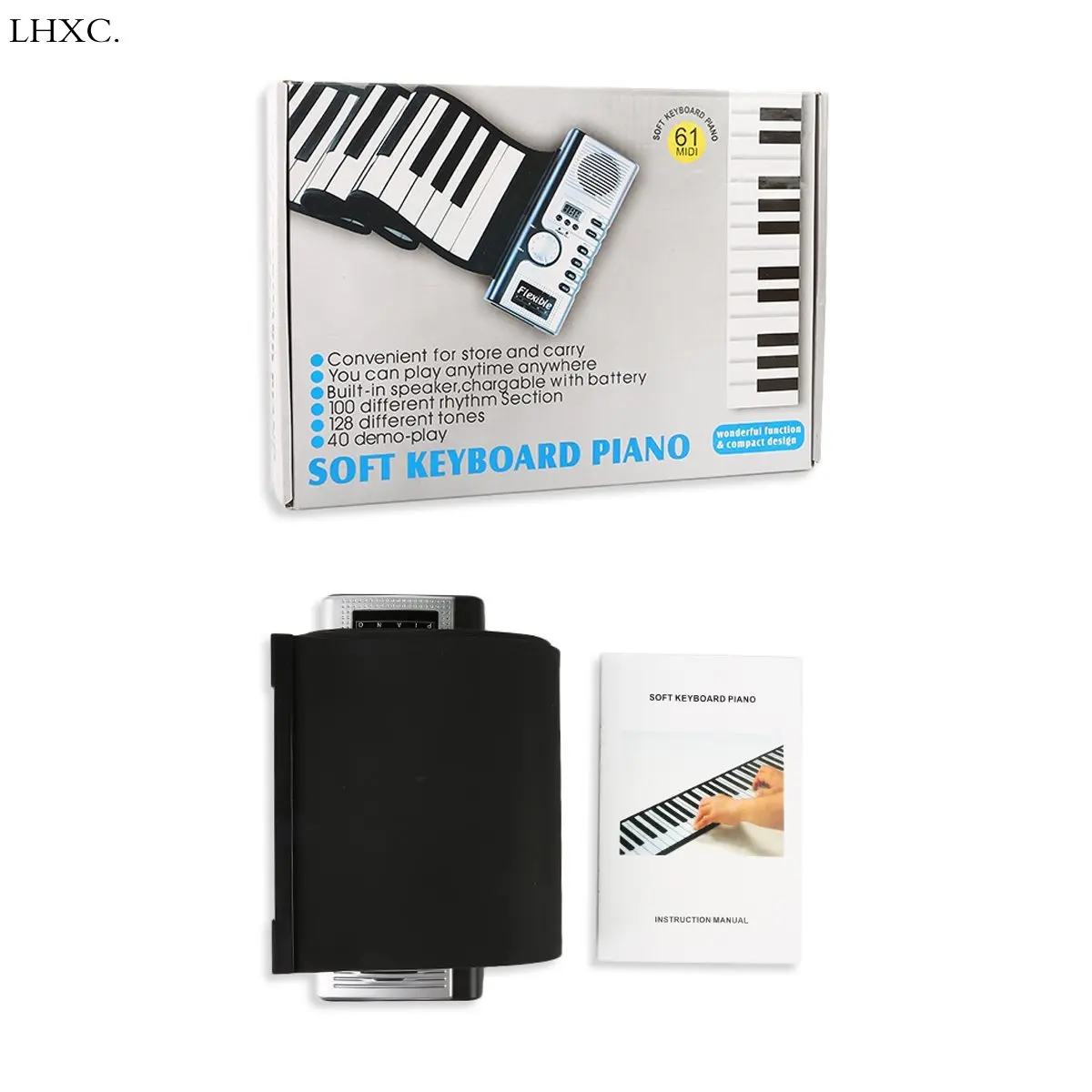  Portable 61 Keys Roll-up Soft Keyboard Flexible Silicone MINI Digital Piano Flexible Roll Up Piano 