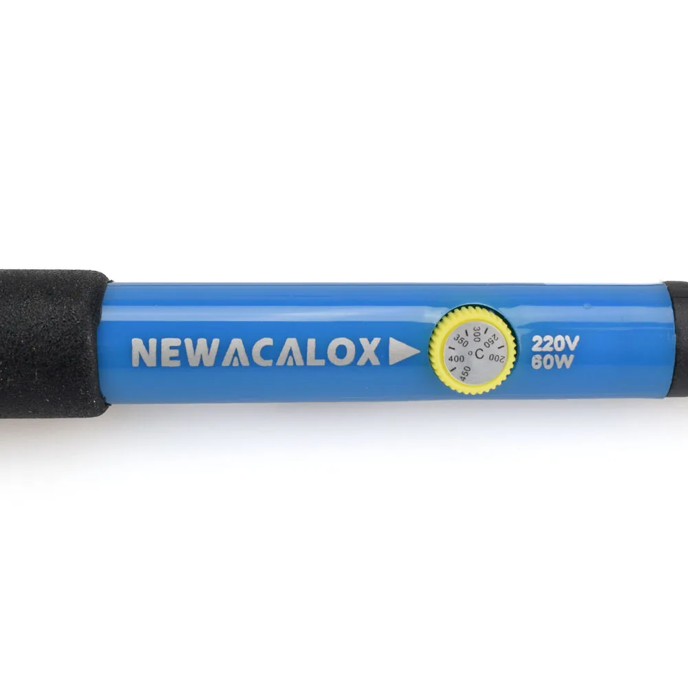 Электрический паяльник NEWACALOX, 220 В/110 В, 60 Вт, паяльная сварочная станция с регулируемой температурой+ 5 паяльных наконечников