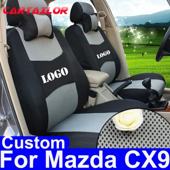 

CARTAILOR automobiles seat covers for mazda cx9 2014 car seat cover set polyester seat supports black decoration cushion covers