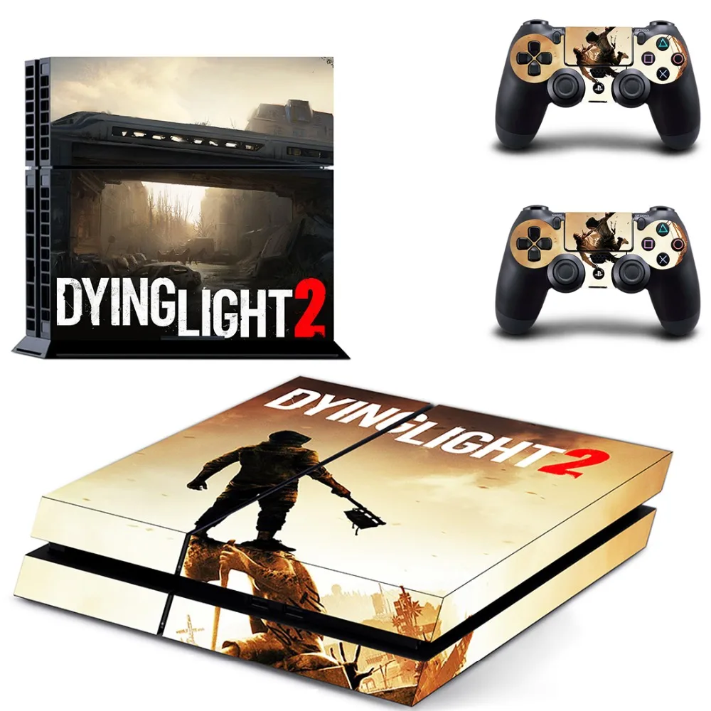 Светильник для игр PS4 Виниловая наклейка консоли Sony Playstation 4 и 2 контроллера
