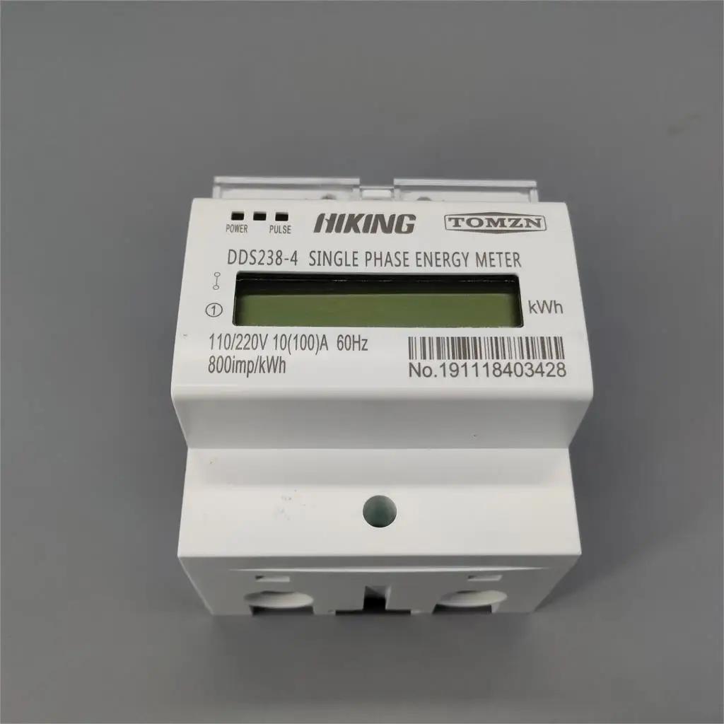 Comprar 10 (100) A 110 V 220 V 60HZ monofásico tres cables carril Din KWH Watt hora din medidor de energía LCD para América