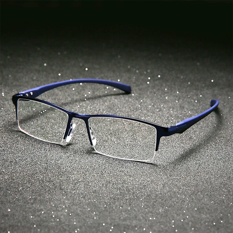 

Design Ultralight Half Box Titanium Glasses Frame Men Prescription Square Eyeglasses Myopia Optical Frame Glasses