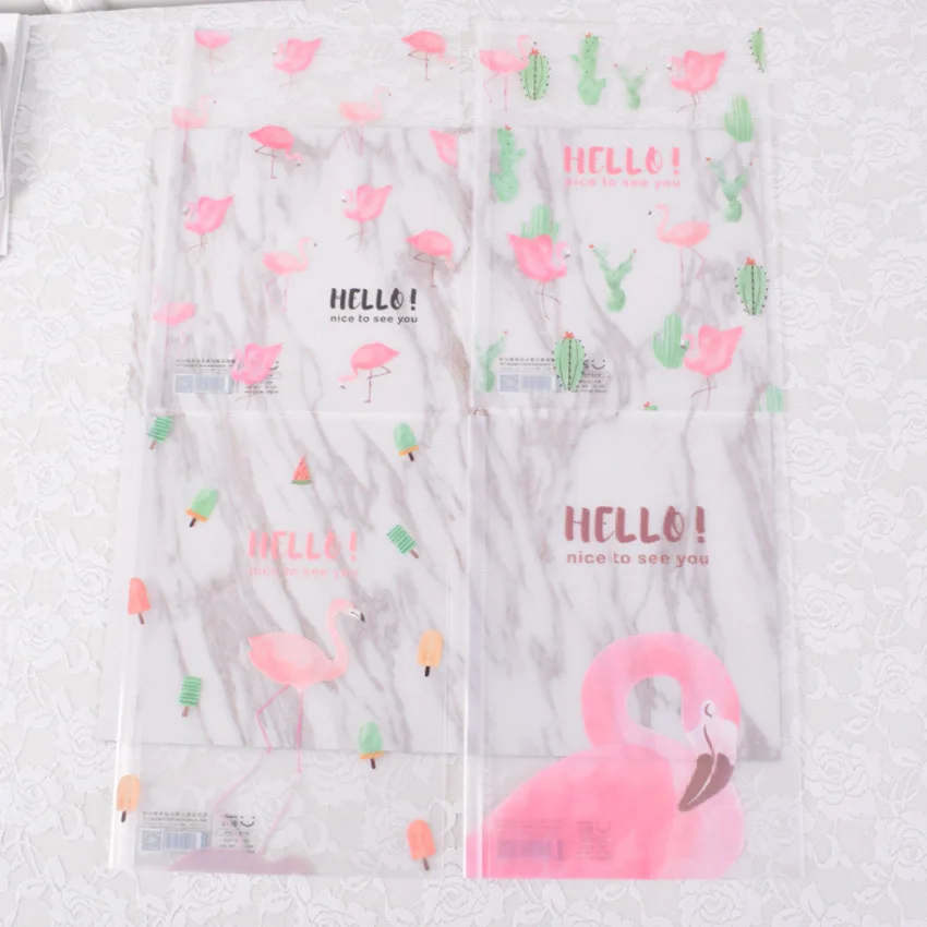 

flamingo Literary Drawbar Clip A4 Drawbar Clip Simple Transparent Thickened PP File Folder Student Test Clip Document Filing