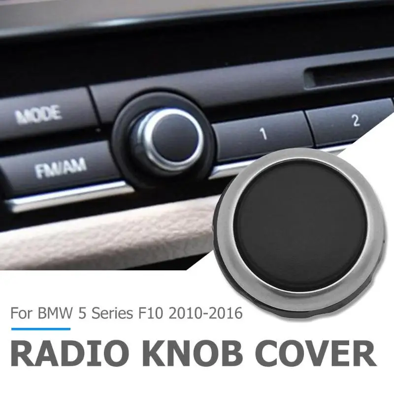 

Car Radio Knob Cover Auto Radio Switch CD Player Switch Button Volume Knob for BMW 5 Series F10 2010-2016 7 Series F02 2009-2015