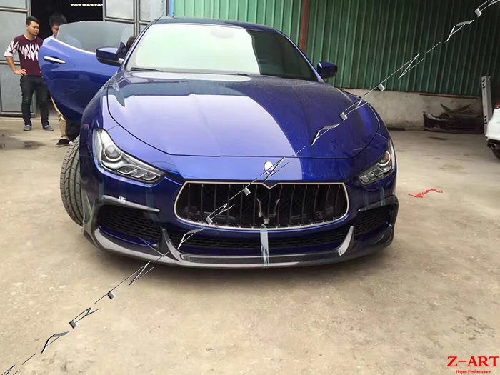 

Z-ART ASP carbon fiber front lip for Maserati Ghibli 2014-2017 front Chin for Maserati Ghibli front lower spoiler