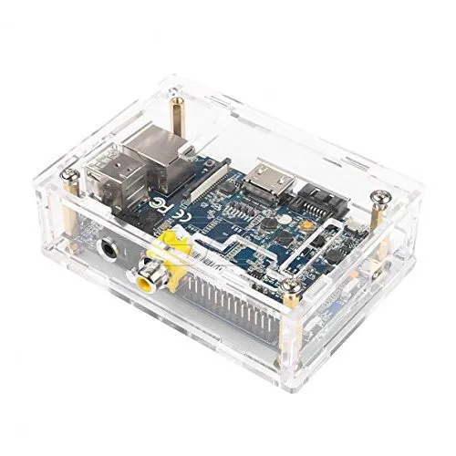 Banana Pi M1 A20 двухъядерный 1 Гб ОЗУ, макетная плата с открытым исходным кодом и прозрачный акриловый чехол, коробка для Banana Pi M1