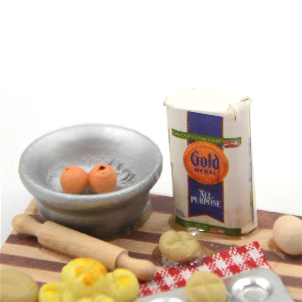 Nourriture cuisine nourriture oeufs lait pain planche jouer cuisine jouets vaisselle pour babi cadeaux jouer maison jouet maison de poupée Miniature