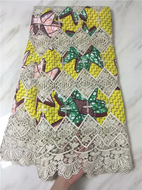 

high quality double colour water soluble lace with wax cloh fabric for women dress good quality product f16j093
