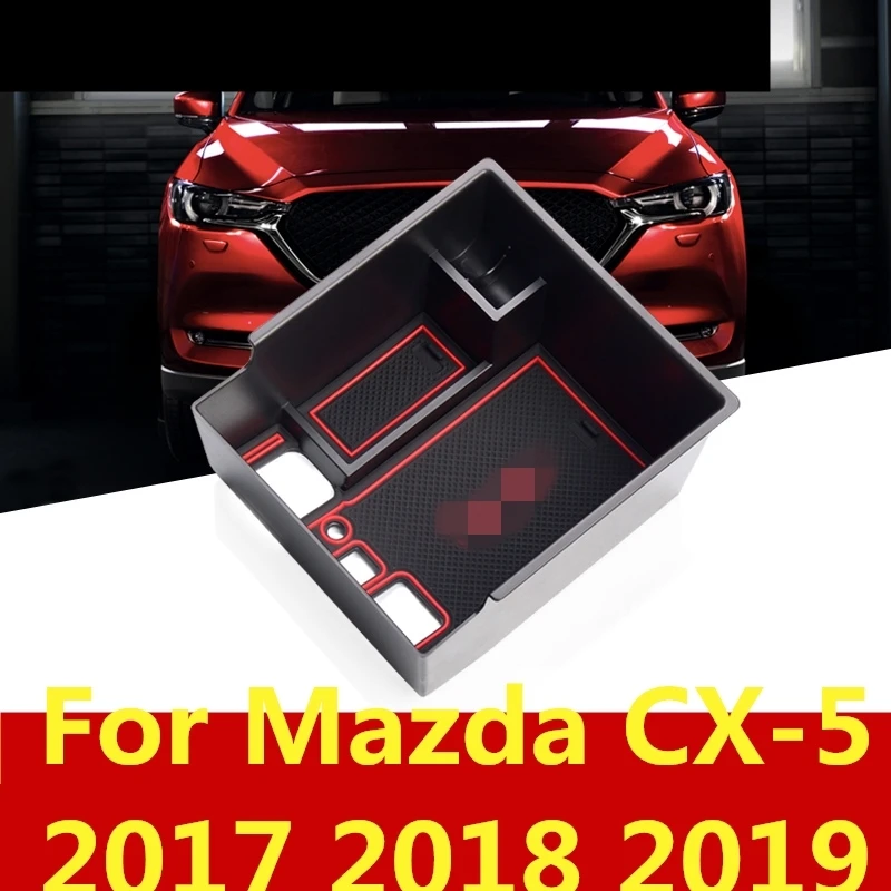 

For Mazda CX-5 CX5 CX 5 2017 2018 2019 Car Central Armrest Storage Box Console Arm Rest Tray Holder Case Pallet Car accessories