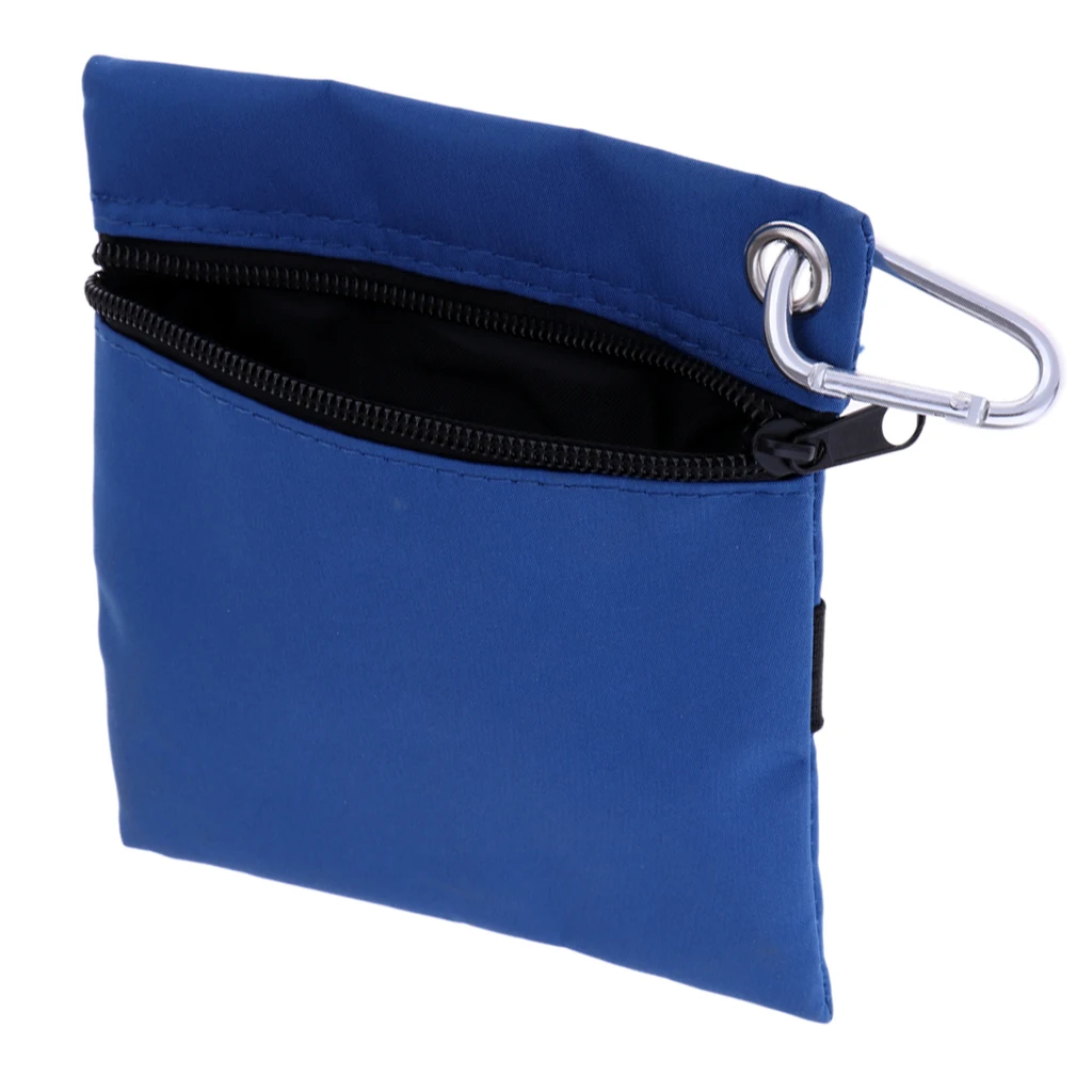 2pcs Portable Golf Tee Ball Storage Bag Golfball Carry Bag Pouch With Clip Club Accessories