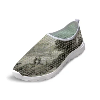 

Breathable Male Causal Flats Shoes Fashionable Painting Art Print Men Summer Sneakers Mesh Shoes Thomas Gainsborough