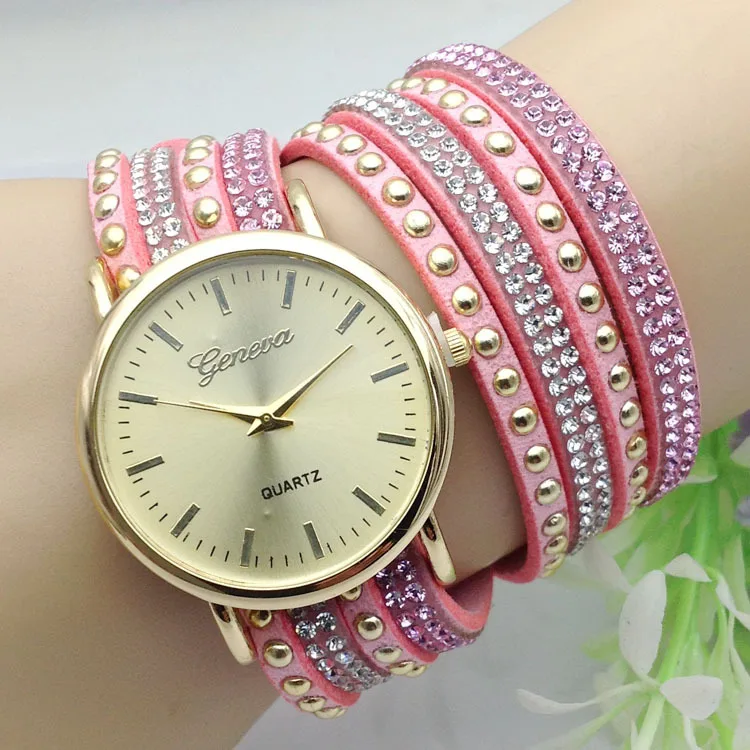 Relojes mujer 2015 известный бренд Geneva МОДНЫЕ ЖЕНСКИЕ НАРЯДНЫЕ часы длинный кожаный