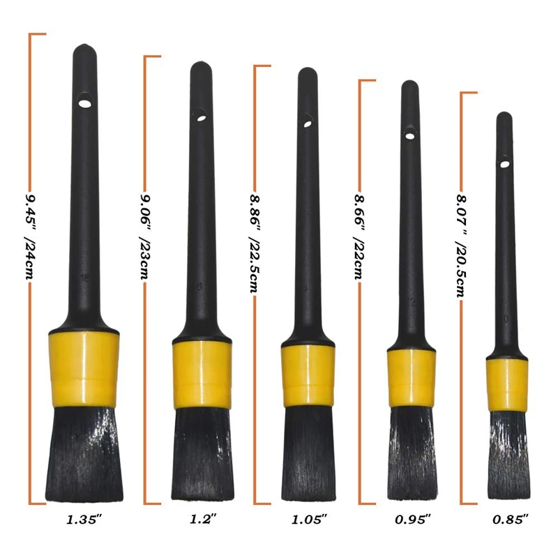 Авто детальная кисть набор, очиститель автомобильный набор кистей для чистки колес, кабана волос автомобиля интерьер мыть детальная кисть