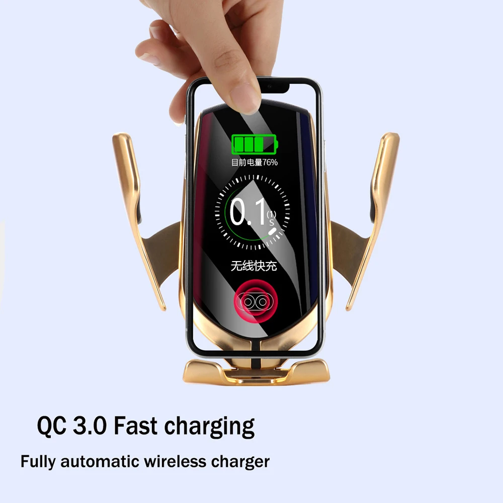 10 Вт Быстрое беспроводное автомобильное зарядное устройство для iPhone Xs MAX X 8