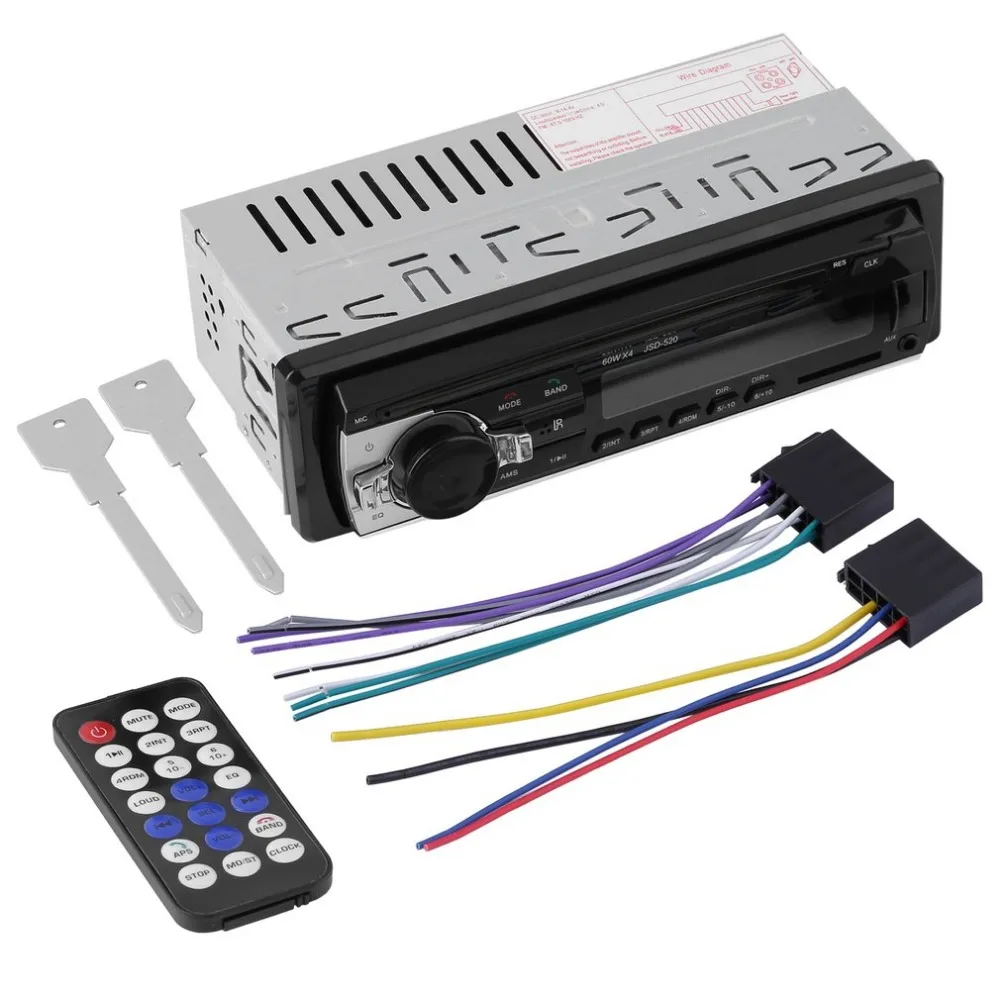 JSD 520 Car Radio Stereo Music Player Bluetooth Phone MP3 Remote