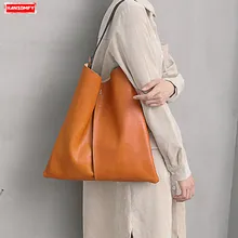 Настоящая женская сумка-тоут из натуральной кожи, женская сумка ручной работы в стиле ретро, Большая вместительная сумка через плечо для мамы, сумки для покупок