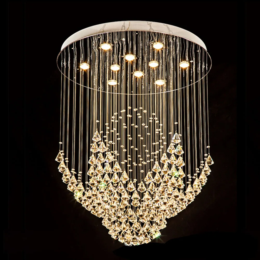 Diamond round led crystal lamp modern simple fashion bedroom study