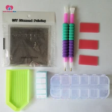 Инструмент для алмазной живописи, аксессуары для алмазной вышивки, пустой холст с клеем, двойная Клейкая прозрачная наклейка, круглая