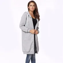 5XL Oversized Winter Coats Women 2017 Fashion Long Hooded Sweatshirts Coat Casual Pockets Zipper Solid Outerwear Hoodies Jacket