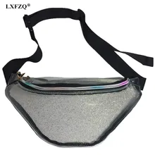 Банановый лист Бум Сумка для ног мотоциклетная сумка на талию голограмма поясная сумка для женщин sac banane лазерные карманы поясная сумка