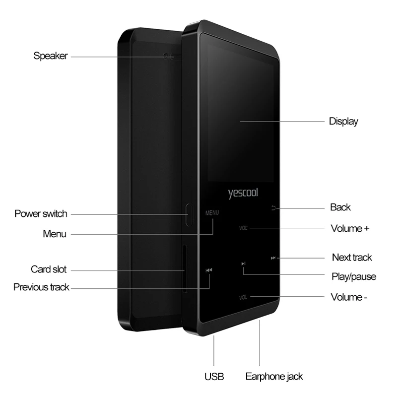 Да круто X10 Спорт Металл Сенсорный экран MP3 плеер стерео бас HD цифровой голосовой