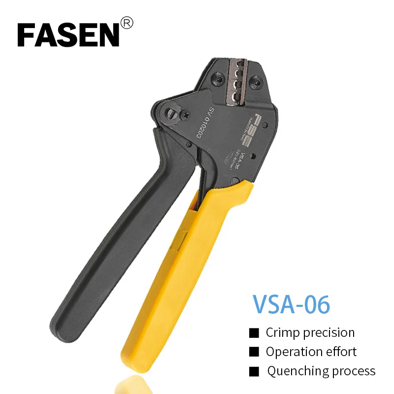 

VSA-06 0.5-6mm2 round mouth multi-function E-tube crimping pliers Ratchet manual insulation crimping pliers