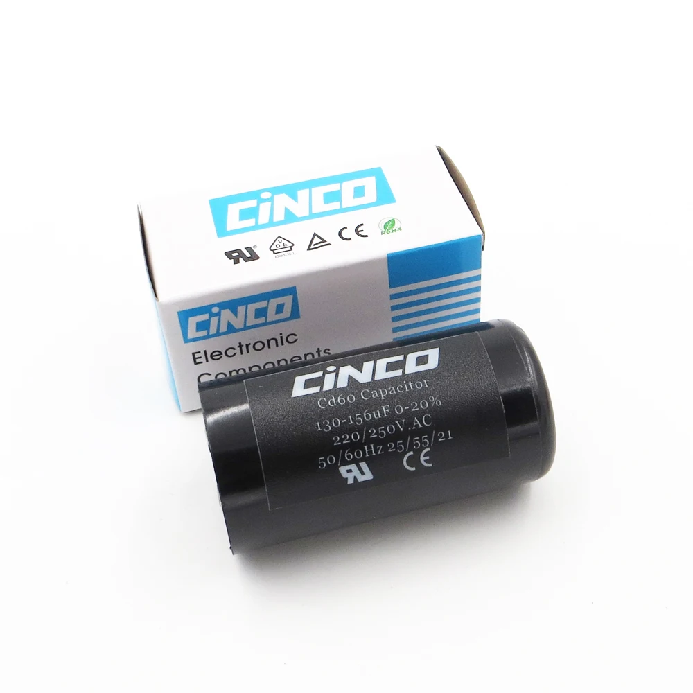 130 156MFD 220 V 250 275 CD60 пусковые конденсаторы двигателя RV запуск ing 156 mf uf компрессор HVAC