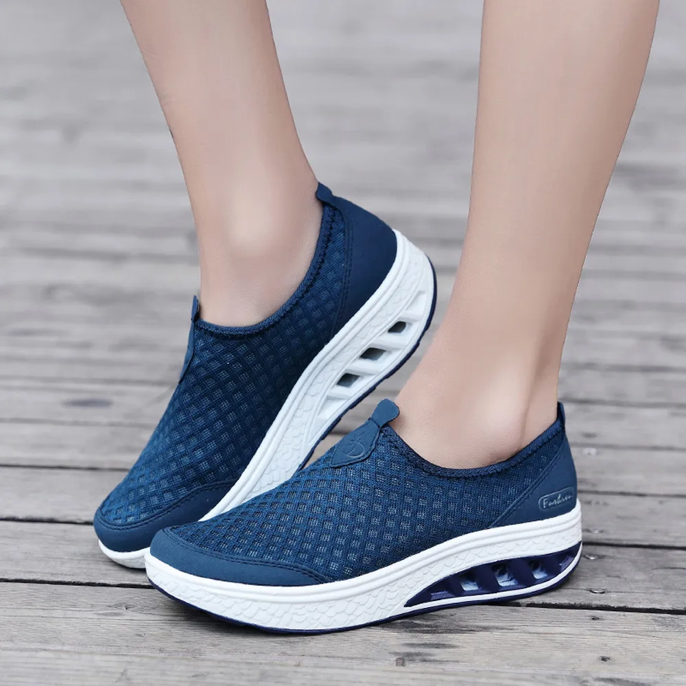 Men Casual Shoes Chunky Sneakers Height Platform Women Outdoor Mesh Casual Shoes Thick-Soled Air Cushion Shoes Sneakers#g2