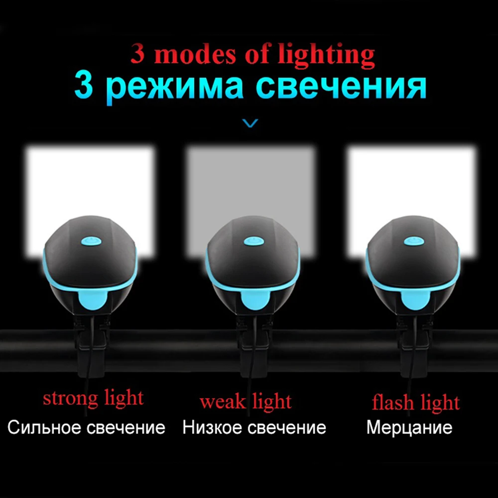 Zacro светодиодный велосипедный светильник с колокольчиком, перезаряжаемый задний светильник, водонепроницаемый светильник-вспышка, бегущий светодиодный Многофункциональный Динамик для велосипедов