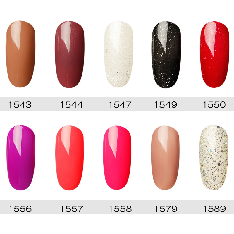 Nailwind ногтей 1467 1864 Цвет черный флакон 7 пилка для половины полу Перманентный лак УФ