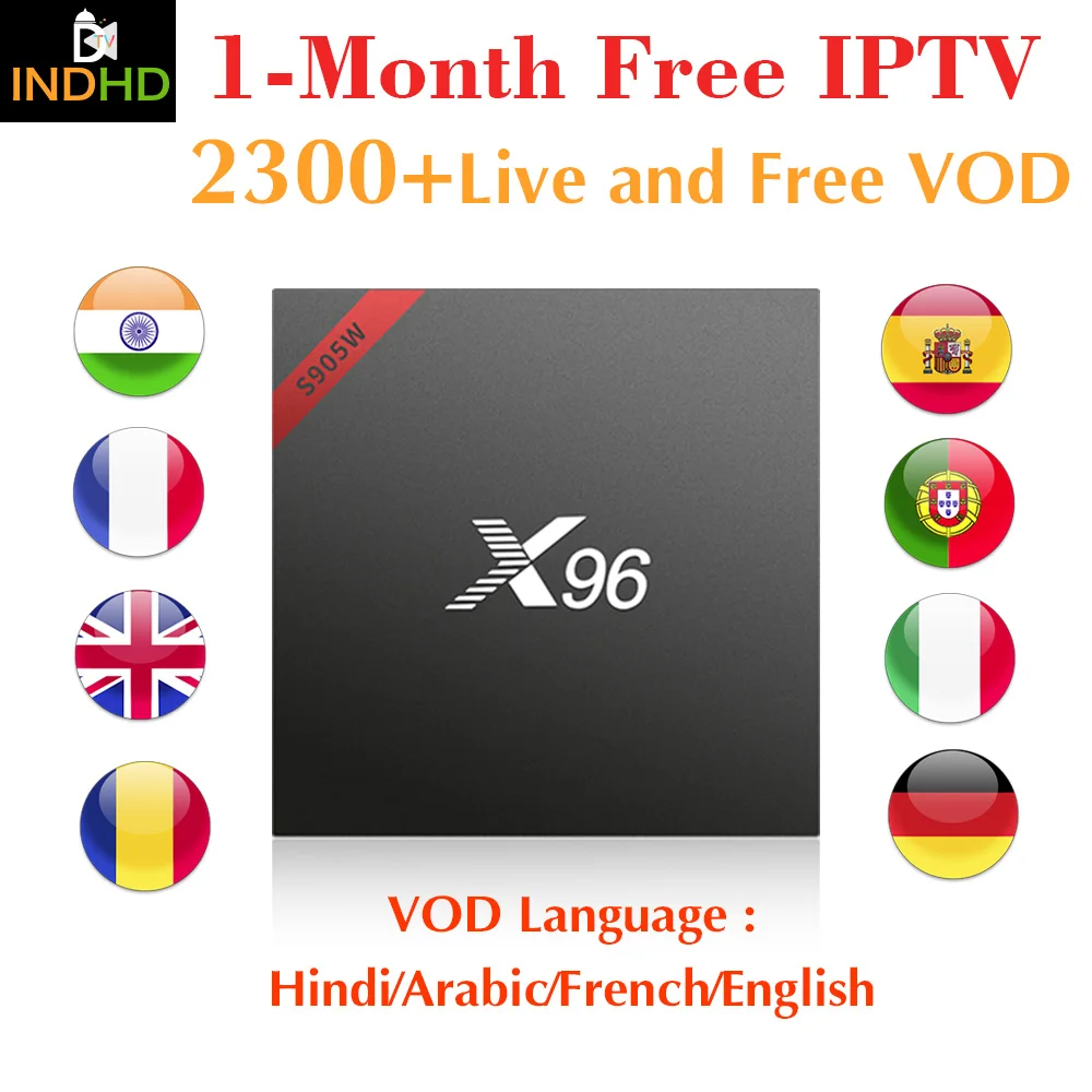 

IP TV India Italy X96W 1 month Free IPTV Canada Turkey EX-YU IPTV Subscription TV Box Italian Indian IPTV Africa UK Arabic IP TV