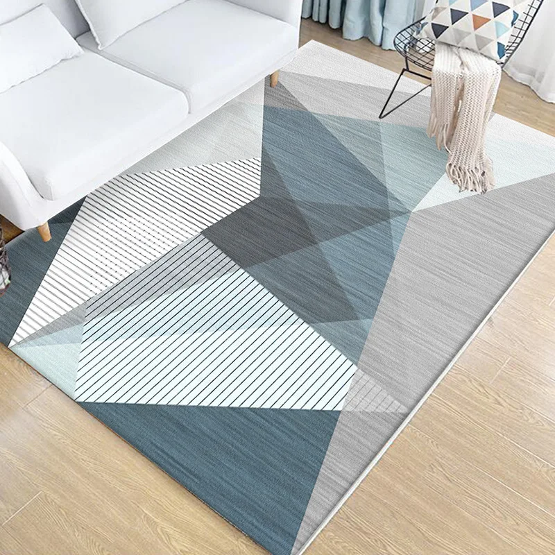Buy Nordic Geometric Living Room Carpet Soft Bedroom Floor Rug Home Decor