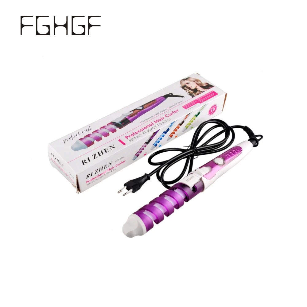 

Professional Hairdressing Electric Ceramic Curling Stick Four-color Two Specifications Spiral Hair Iron Magic Beauty Model Tools