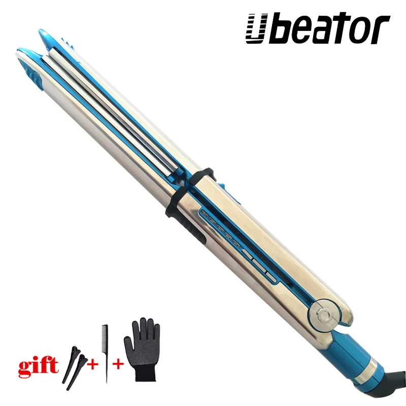 

Professional blue Hair Straightener High Temperature Titanium plates Flat Iron Straightening Irons Styling Tools