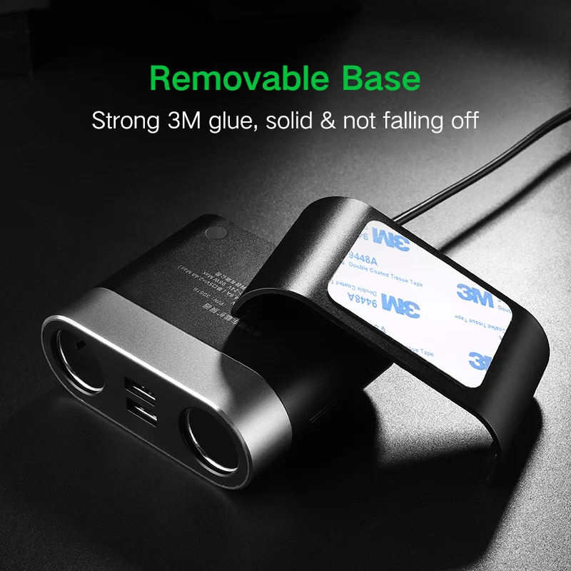 Автомобильное зарядное устройство Ugreen с двумя usb портами универсальное