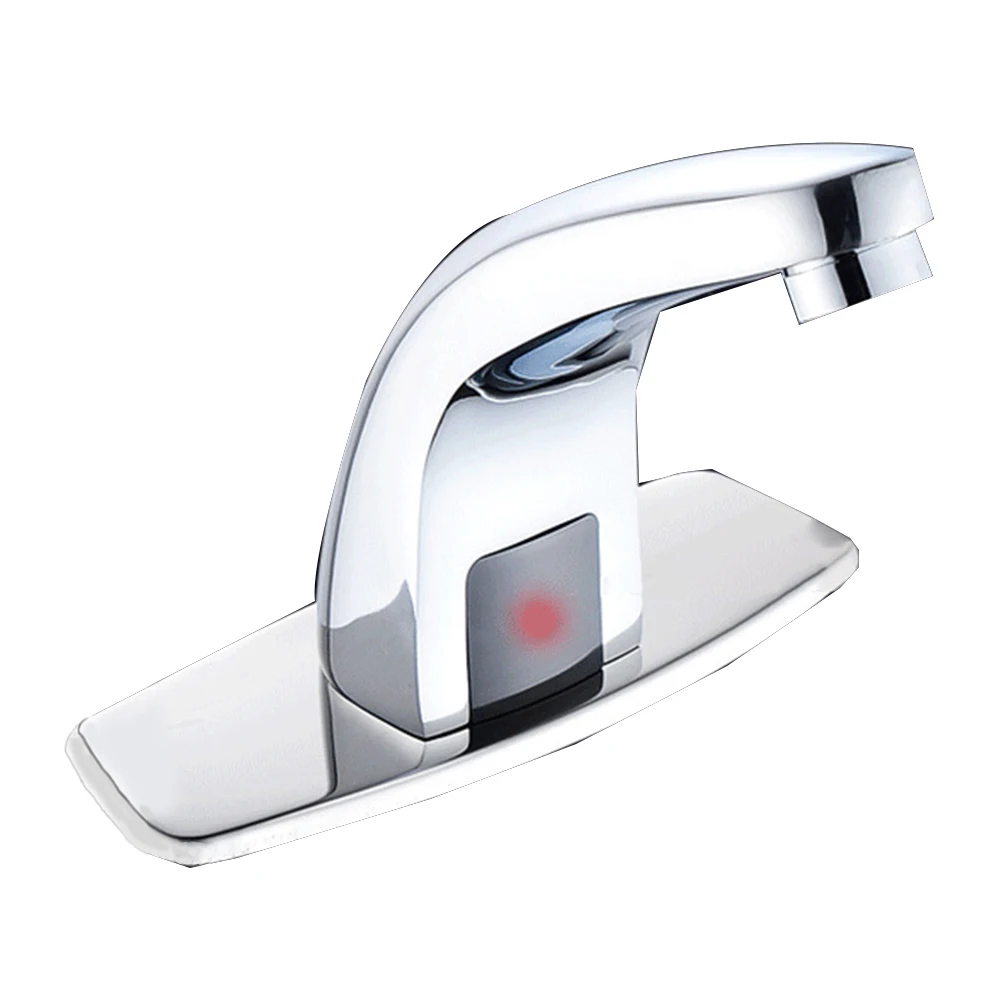 

Hot Cold Automatic Touch Free Sensor Faucets Water Saving Inductive Electric Water Tap Mixer Battery Power US /EU Plug