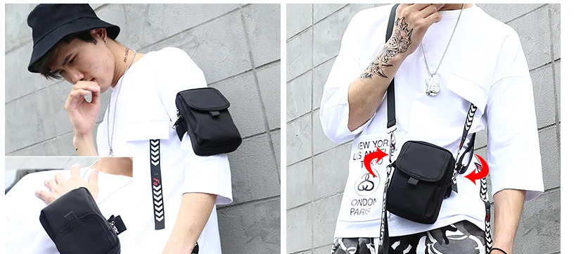 Новый прилив для мужчин Мини уличная поясная сумка телефонные чехлы пояс нагрудный мешок поясная сумка хоп спортивная сумка для бега