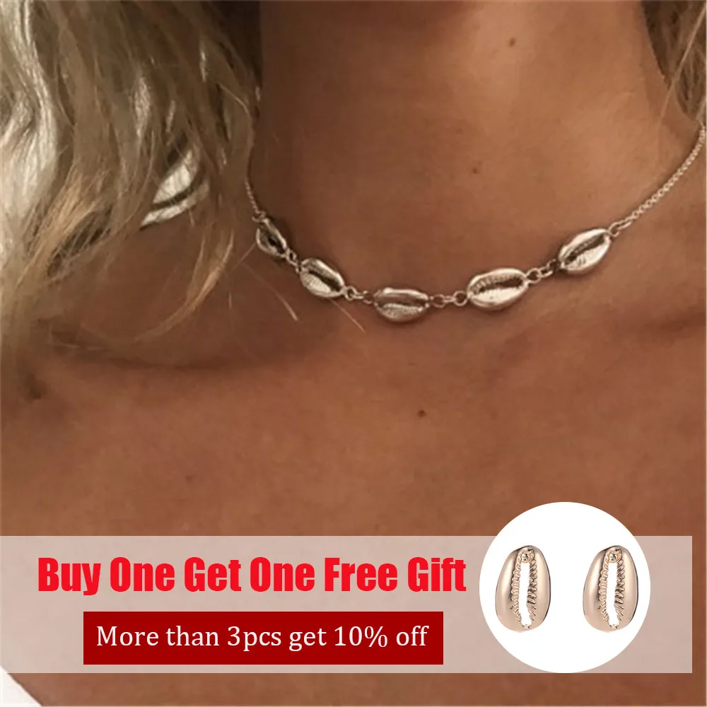 

2019 New Seashell Beach Tassel Shell Necklace For Women Bohemian Gold Necklaces Jewelry