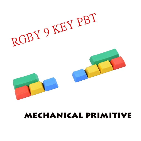 9 клавиш RGBY цветная кепка без рисунка верх/боковая печать с PBT материал синий