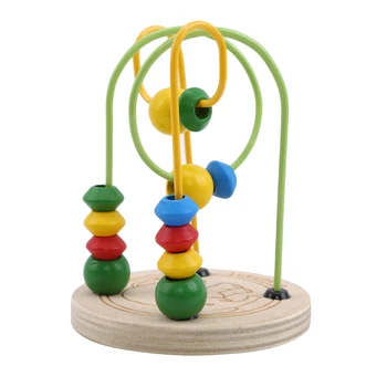 

Carton Image Around Bead Children's Educational Wooden Baby Toys Mini Around Beads Kids Montesori Material Toy Educational toys