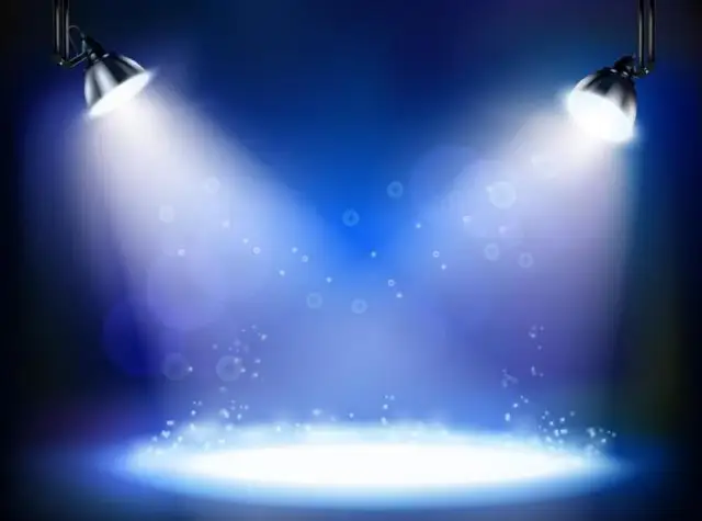 broadway white lighting stage
