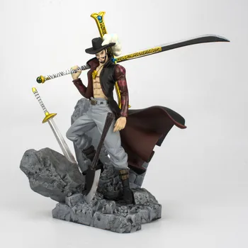 

Anime ONE PIECE Top battle Straw Hat Pirates Luffy VS Oka Shichibukai Hawk Eye Mihawk PVC Action Figure Collection Model Toy Z1