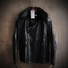 Мужская куртка из искусственной кожи, пальто из искусственного меха, зимние кожаные куртки для мужчин, кожаная куртка-бомбер, мотоциклетная куртка, недорогие кожаные пальто класса люкс