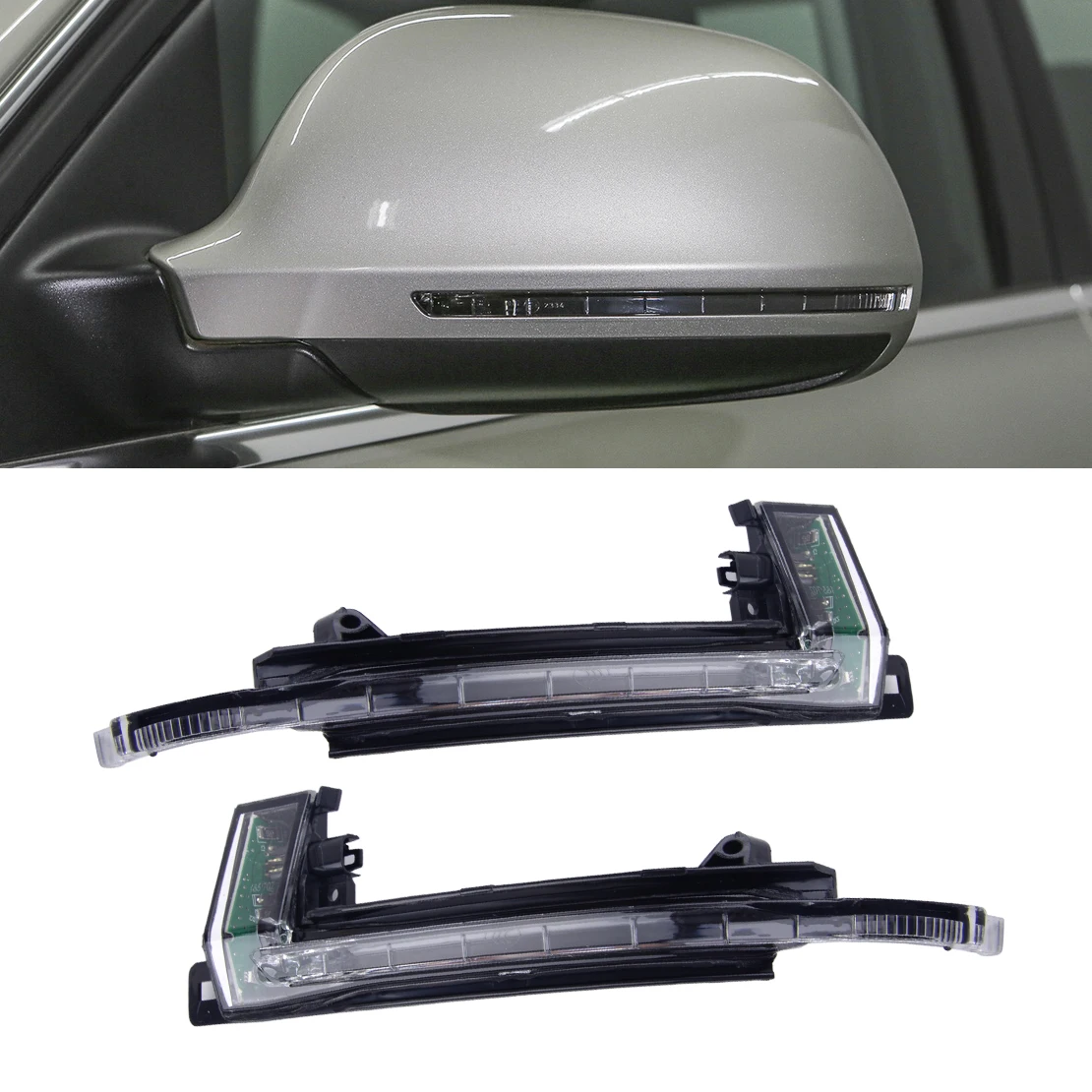 

1 Pair Dynamic Wing Blinker Mirror Indicator Turn Signal Light Lamp 8K0949101 8K0949102 Fit for Audi A3 A4 S4 A5 S5